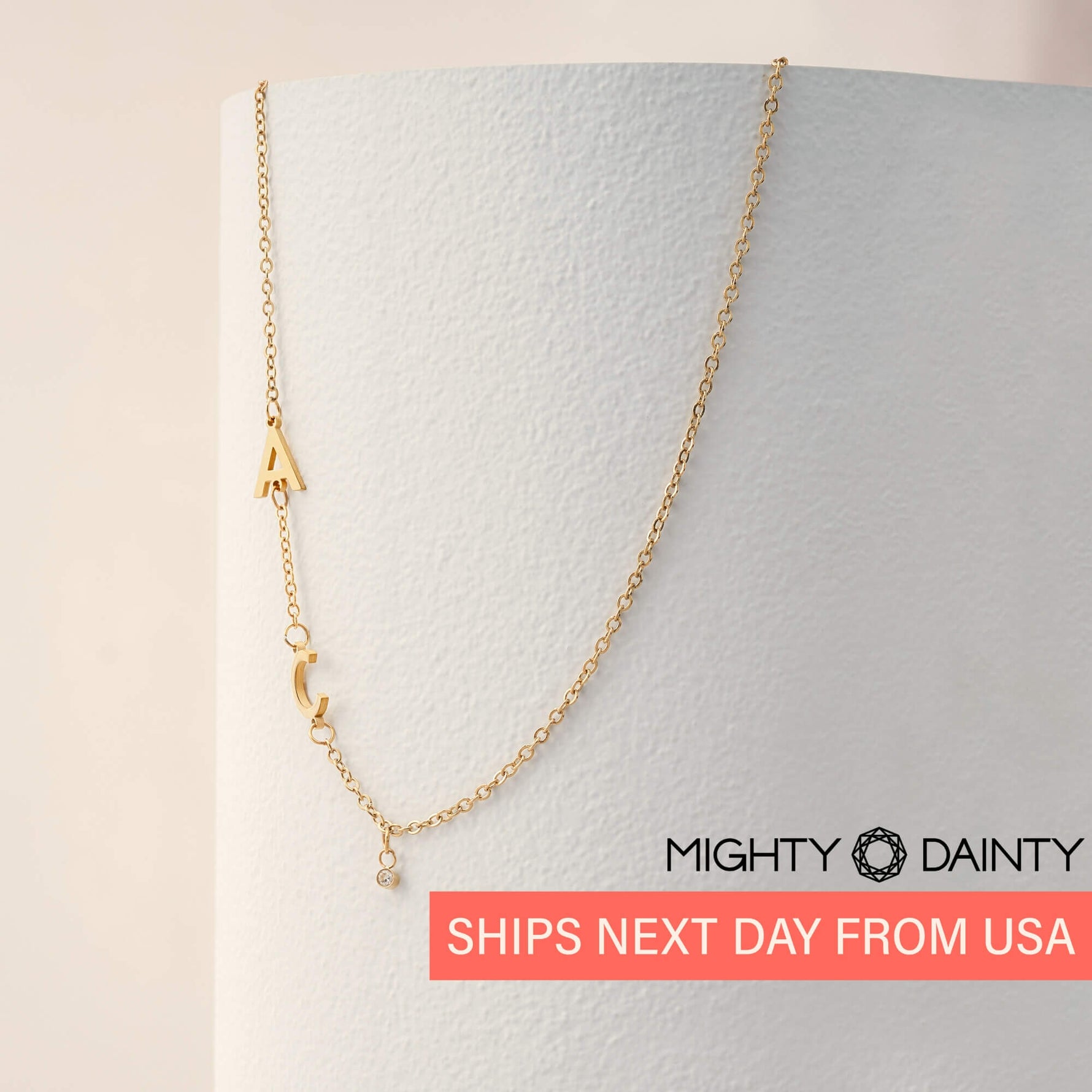 Spaced Letter Initial Necklace