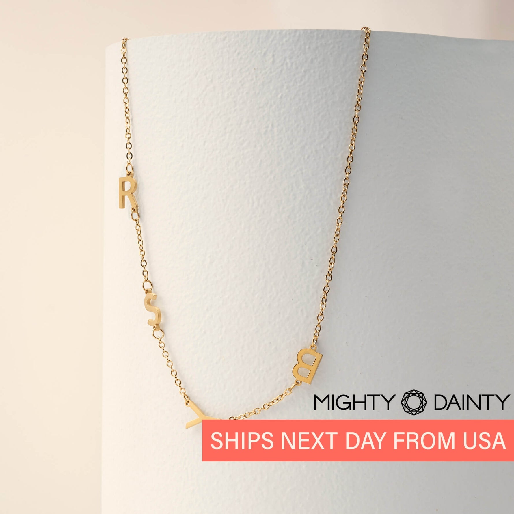 Spaced Letter Initial Necklace