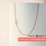 Sideways Letter Initial Necklace