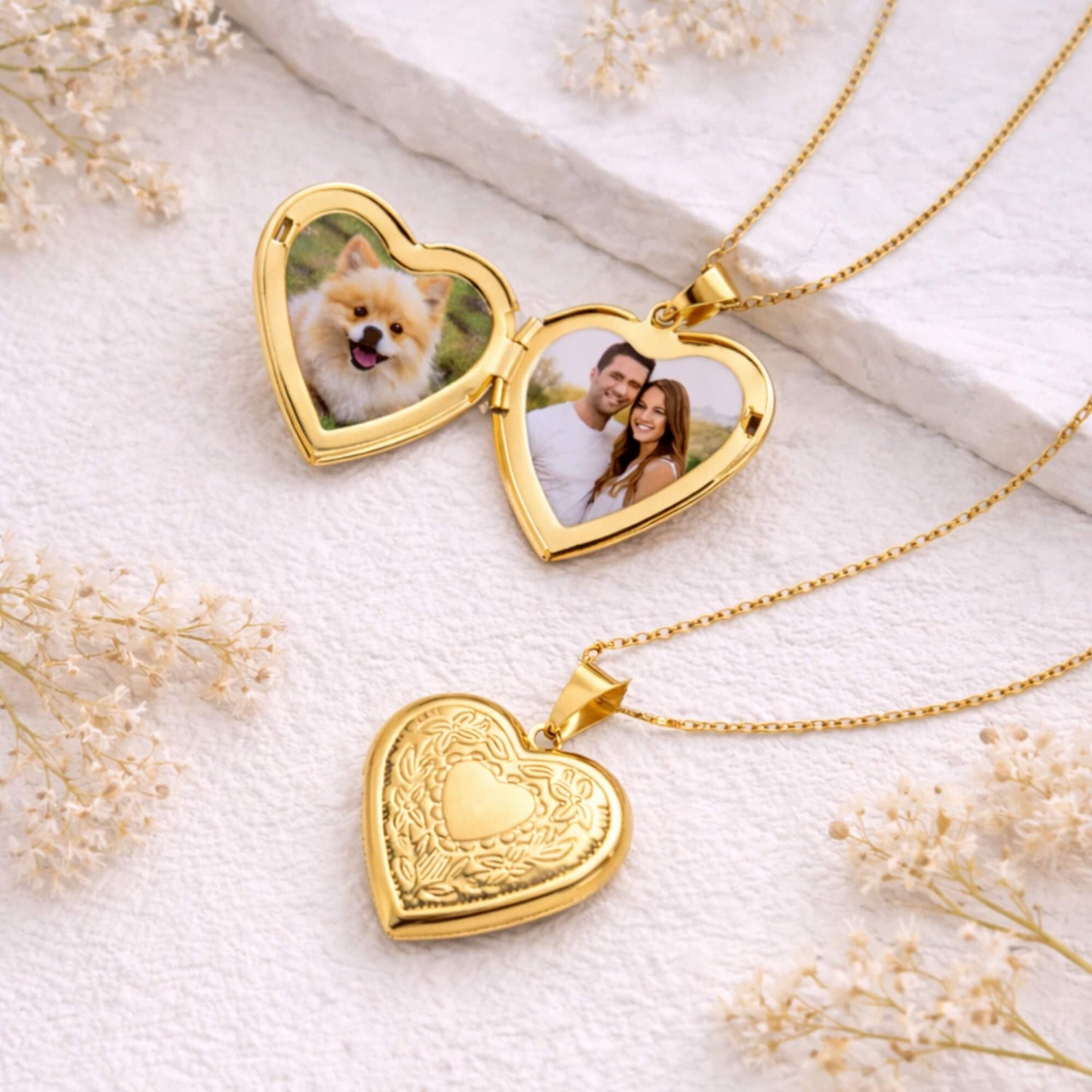Golden Keepsake Heart Locket