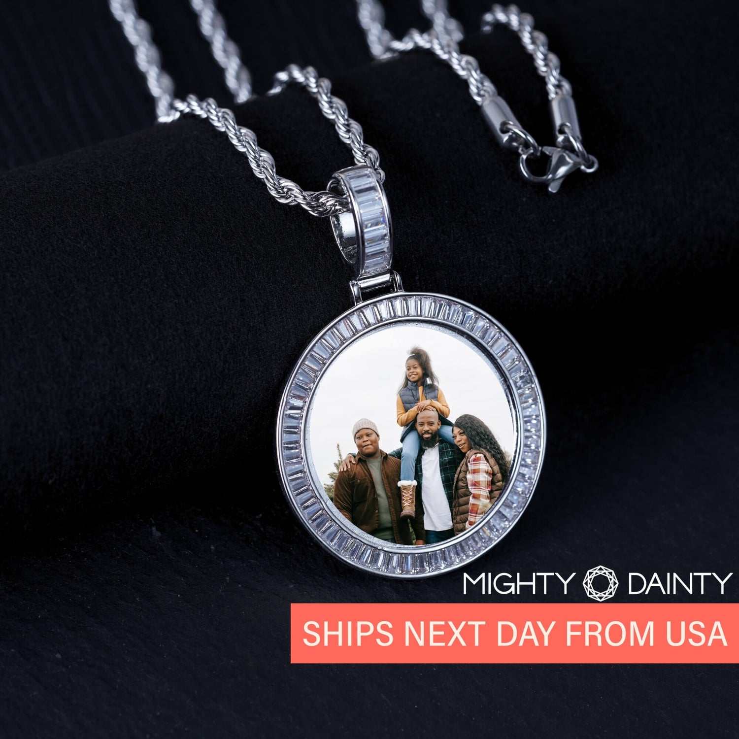 Diamond Medallion Pendant Necklace