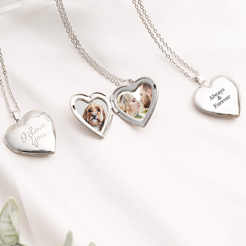 Heart Locket Photo Necklace
