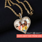Heart-Shaped Diamond Medallion Pendant Necklace
