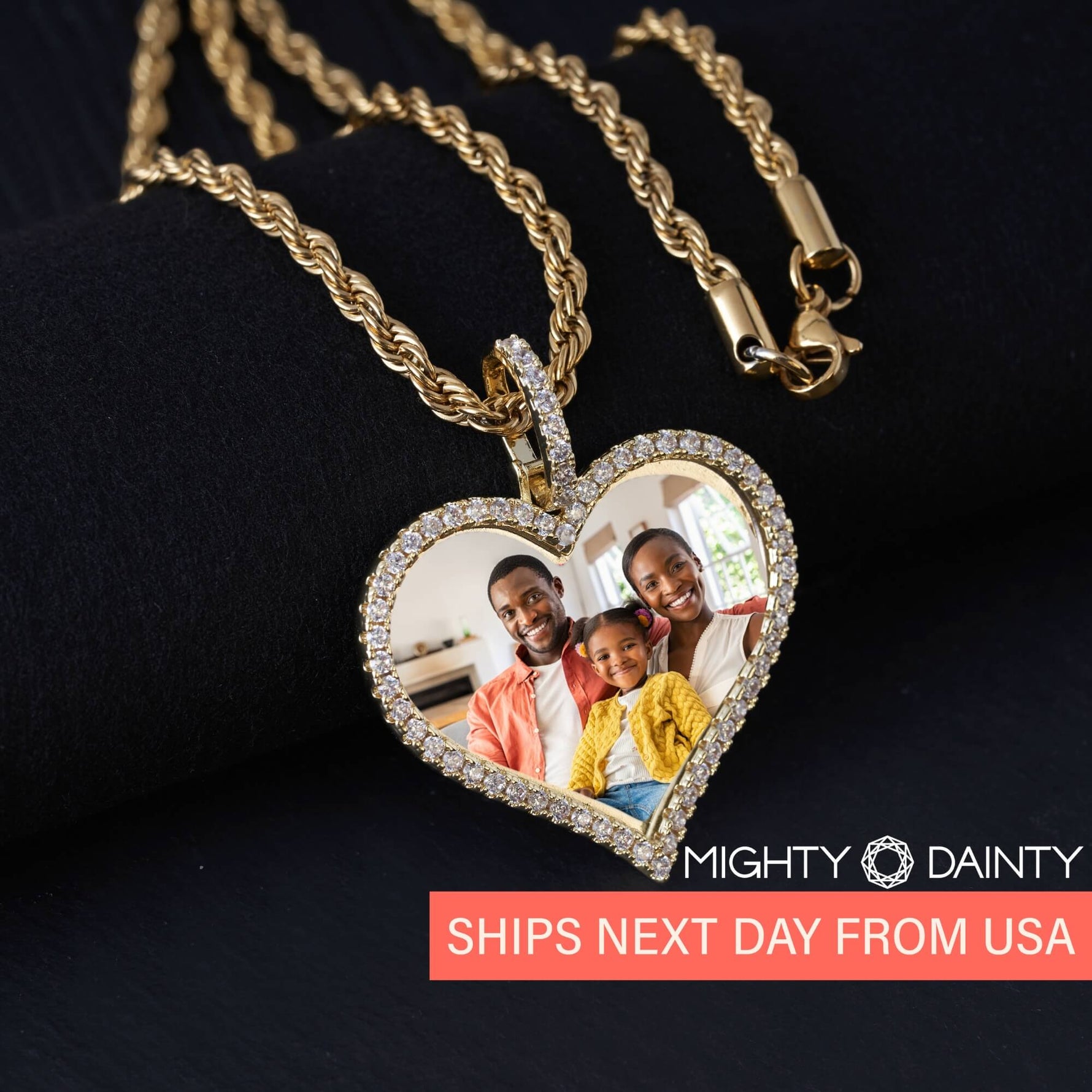 Heart-Shaped Diamond Medallion Pendant Necklace