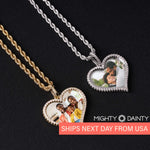 Heart-Shaped Diamond Medallion Pendant Necklace