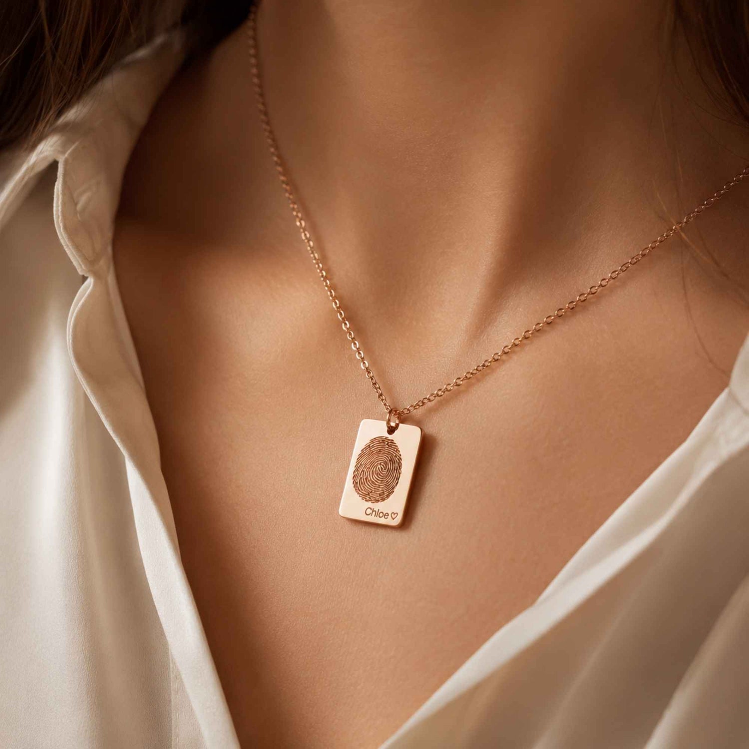 Modern Fingerprint Necklace