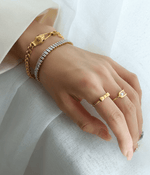 Rectangle Crystal Tennis Bracelet