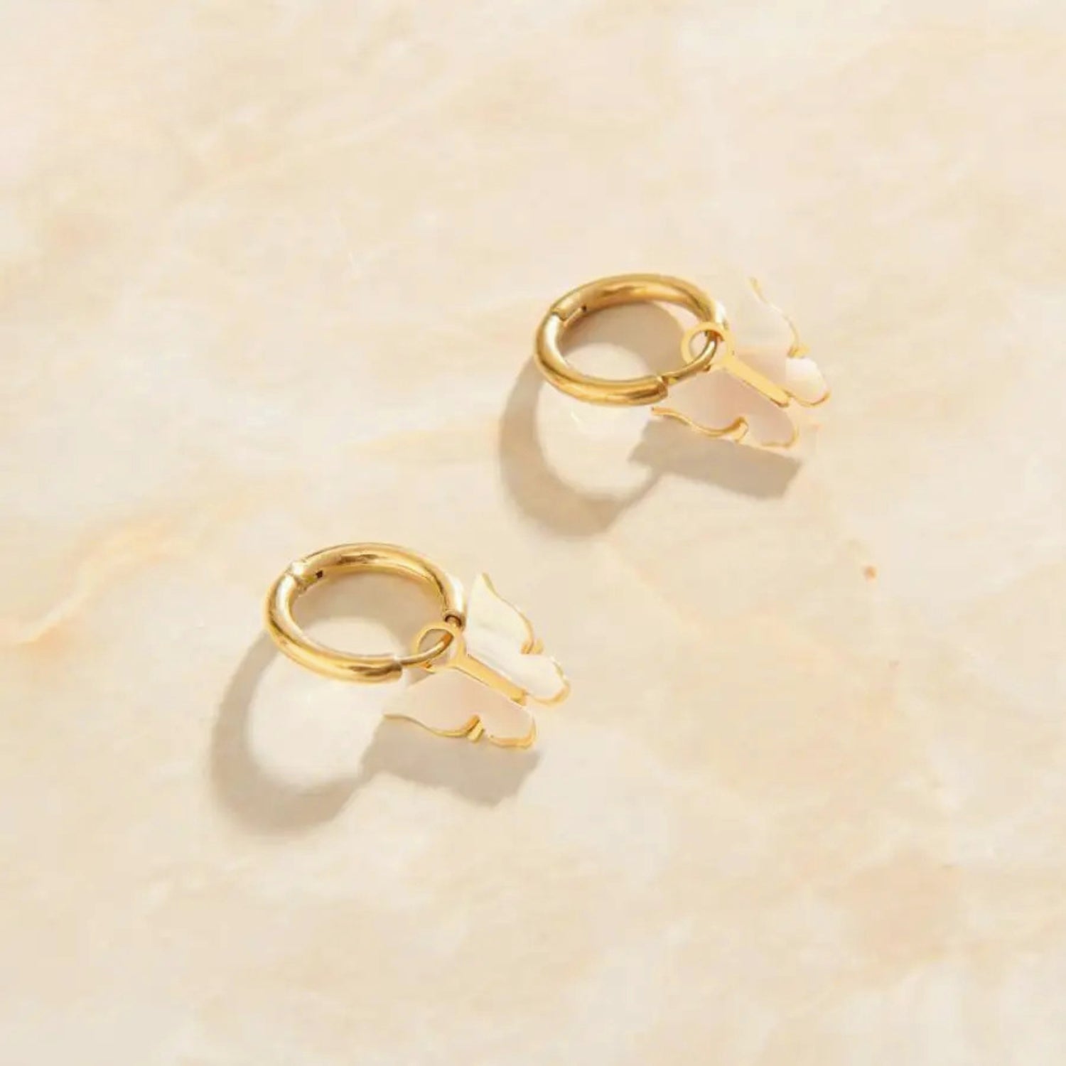 Butterfly Hoop Earrings