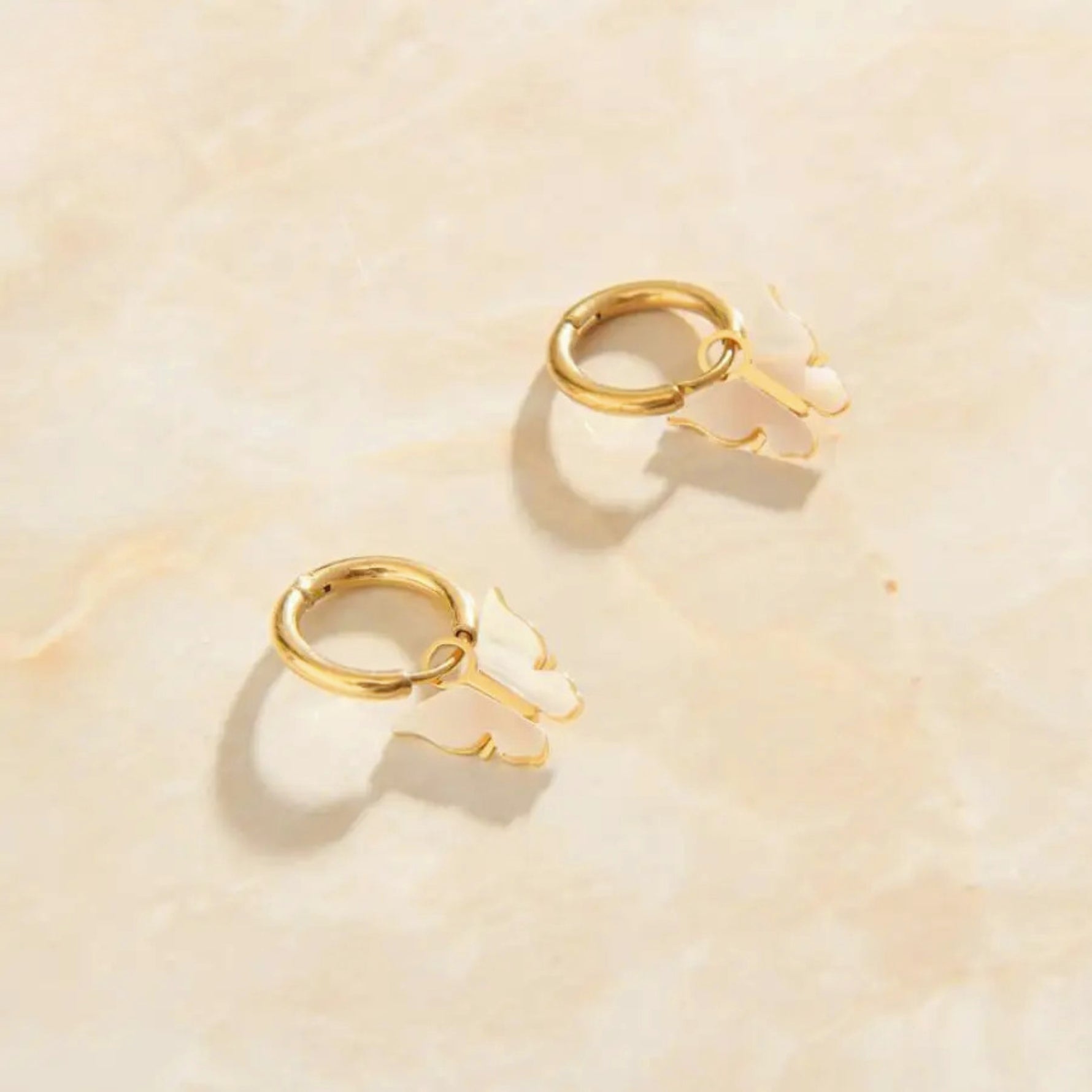 Butterfly Hoop Earrings