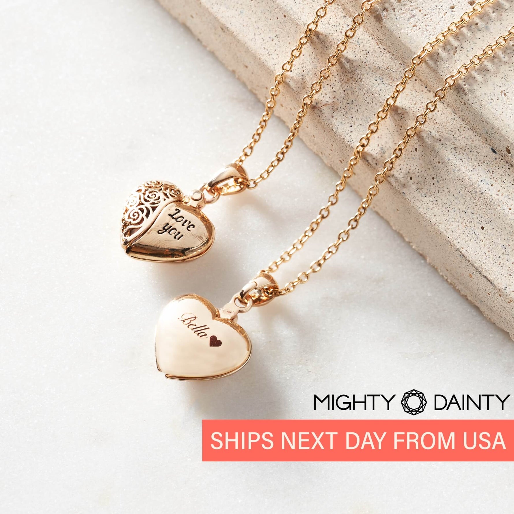 Dainty Heart Shaped Gold Pendant