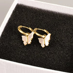 Butterfly Hoop Earrings