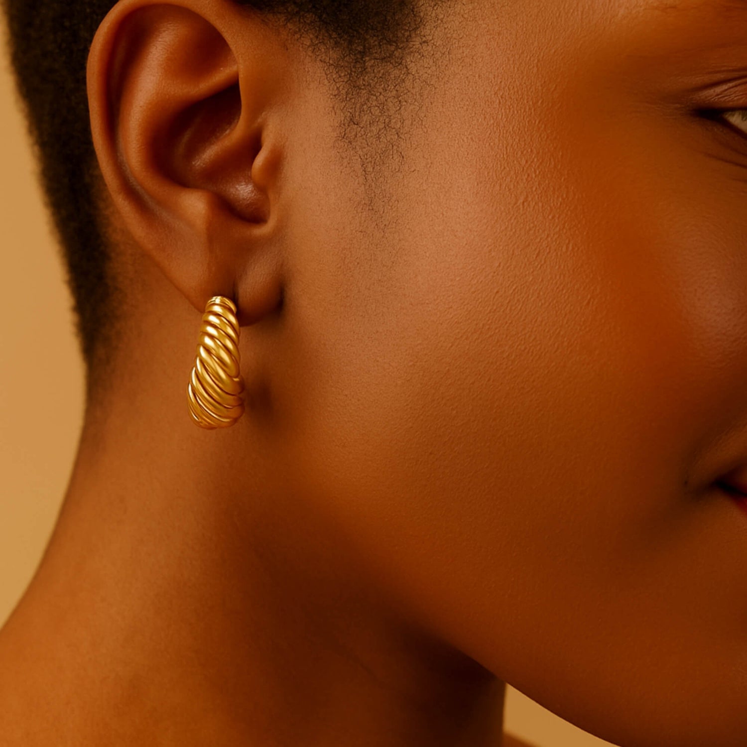 Large Croissant Earring