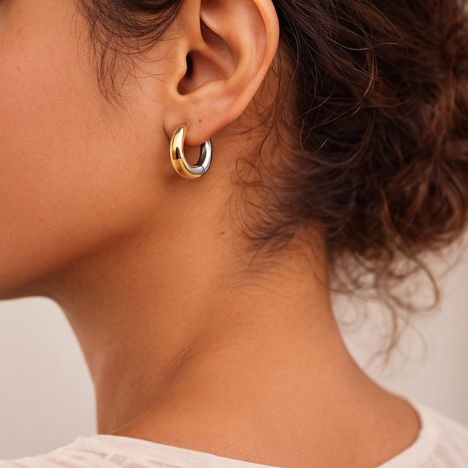 Ying Yang Hoop Earrings