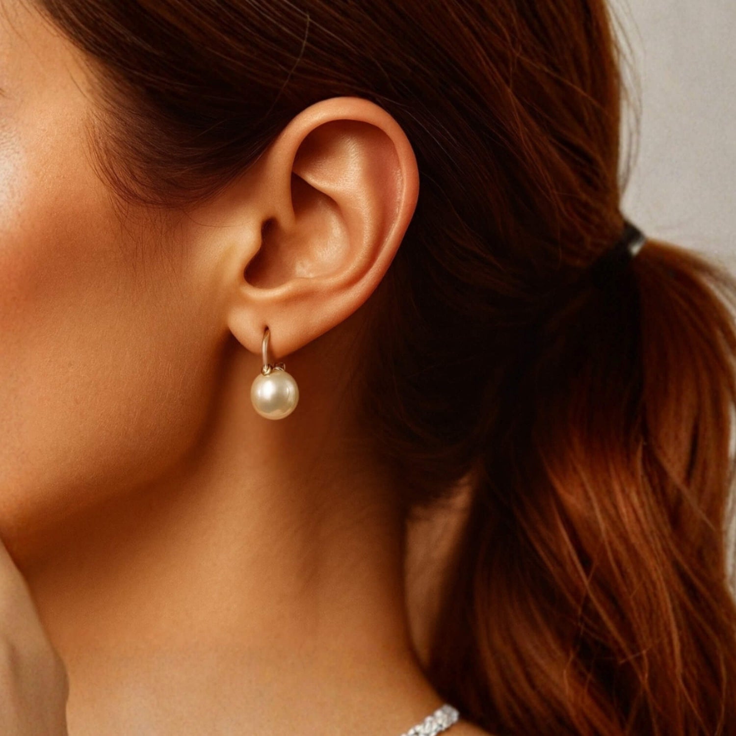 Pearl Drop Mini Hoop