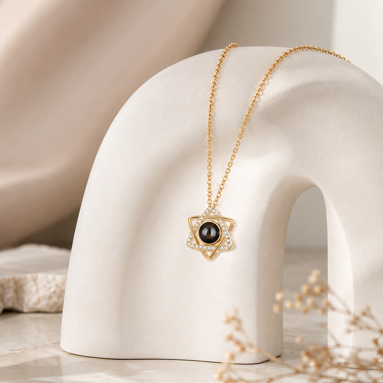 personalized photo projection necklace