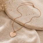 rose gold personalized heart pendant necklace