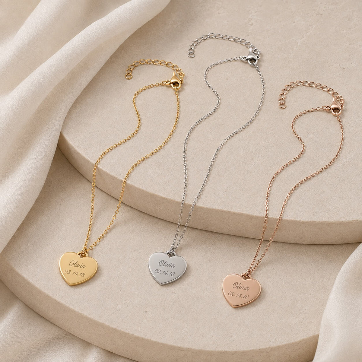 personalized heart pendant necklaces