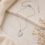 silver personalized heart pendant necklace