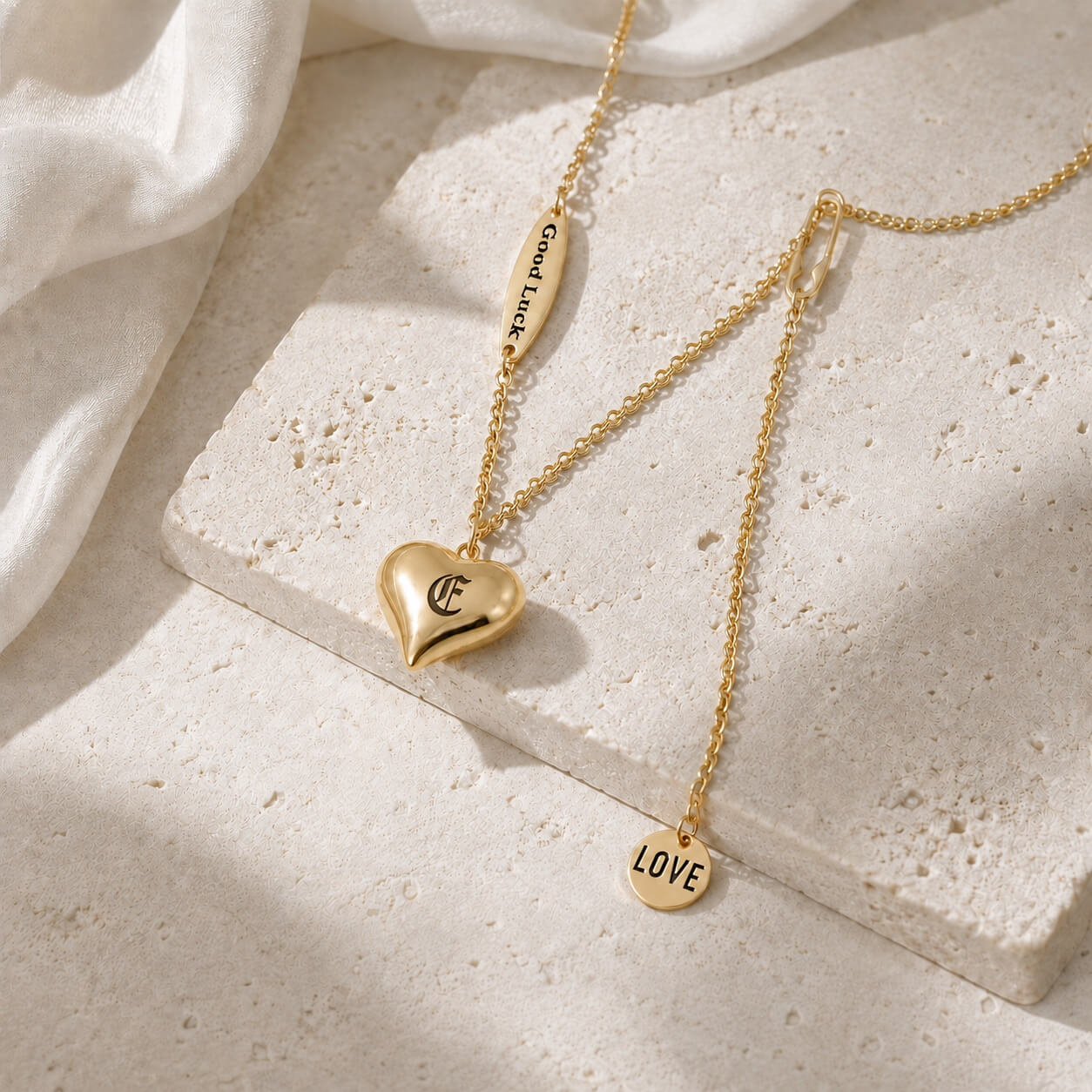 gold heart necklace