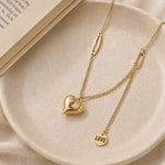gold heart necklace