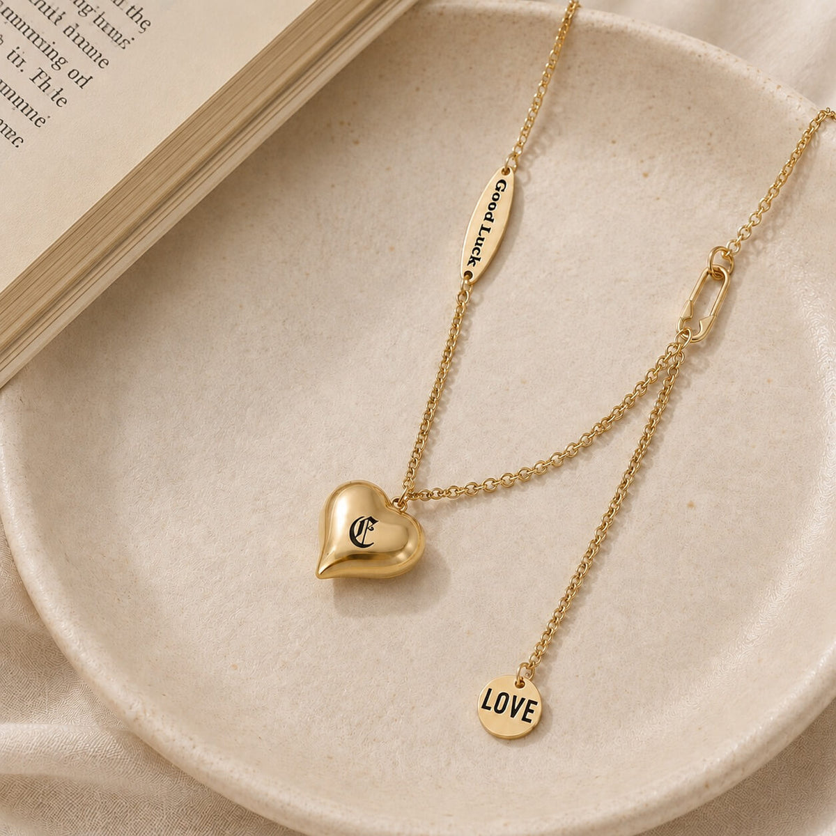 gold heart necklace
