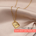 Padlock Initial Pendant Necklace