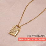 Padlock Initial Pendant Necklace