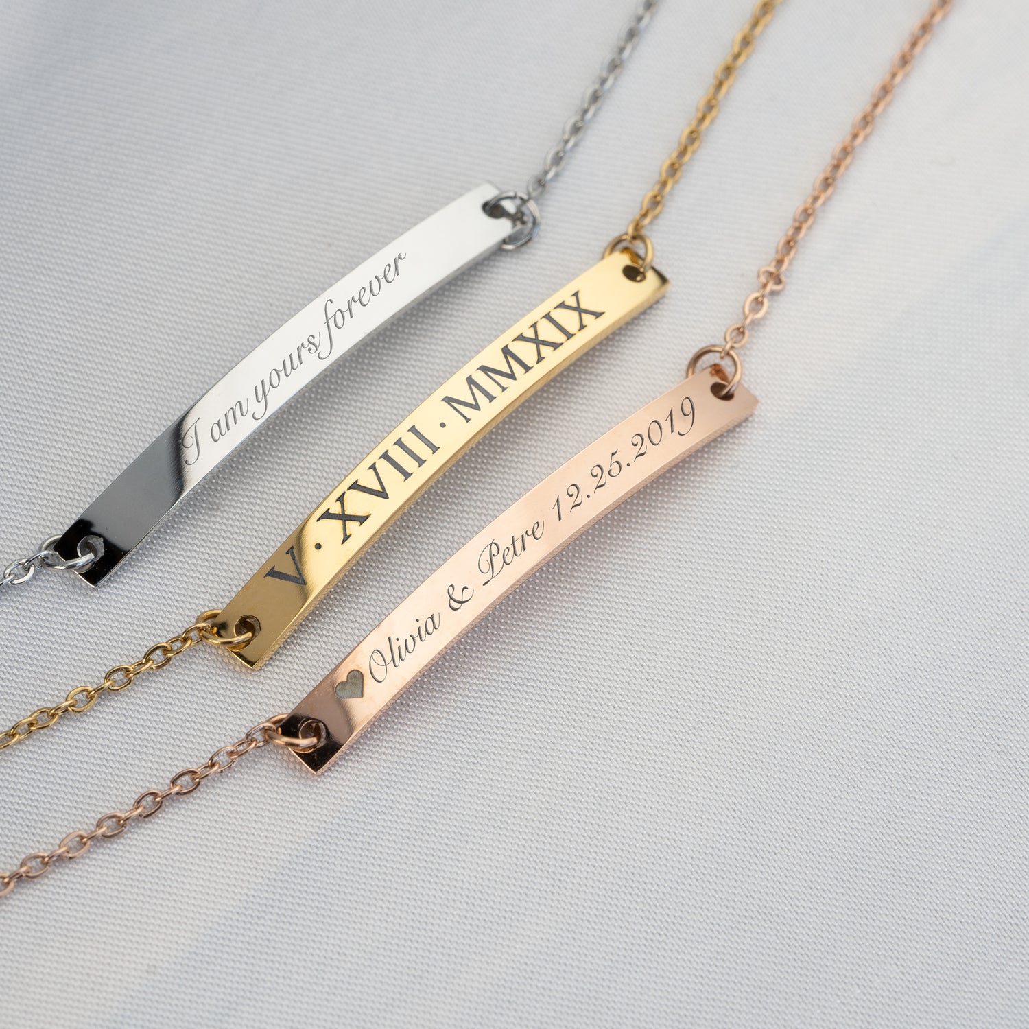 Skinny Long Bar Name Bracelet