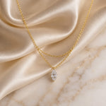 marquise layered diamond necklace