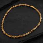 stainless steel twist chain necklace