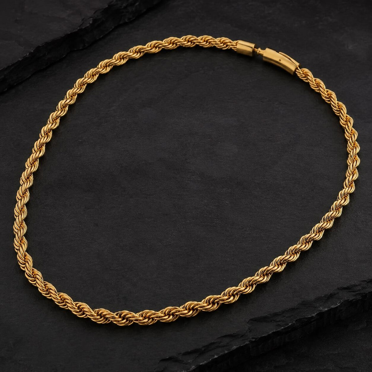 stainless steel twist chain necklace