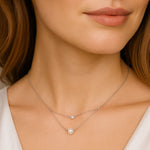 Gold Diamond And Pearl Layered Necklace