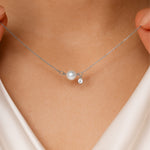 Gold Pearl and Diamond Necklace