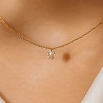 Gold Single Small Diamond Necklace