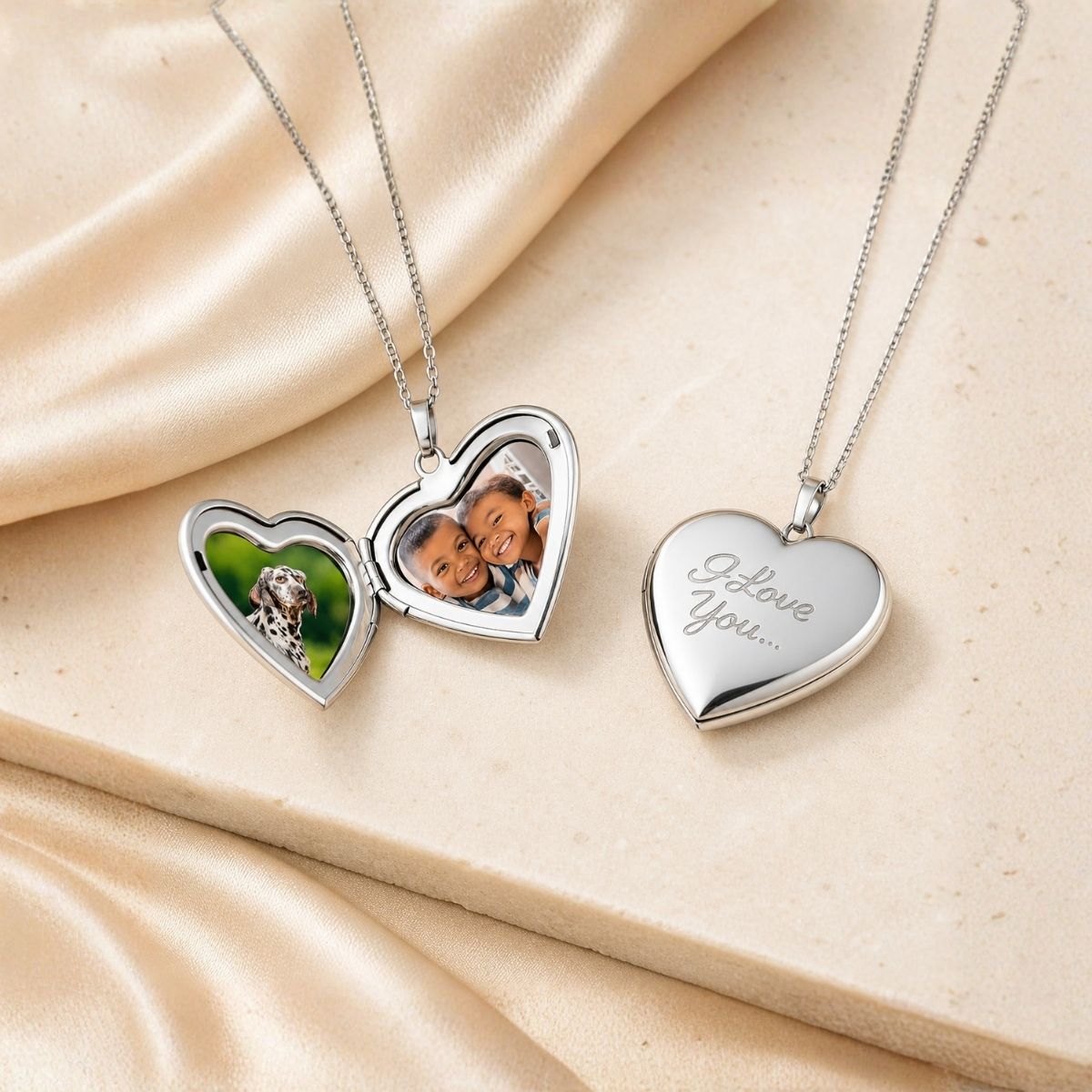 Heart Locket Photo Necklace