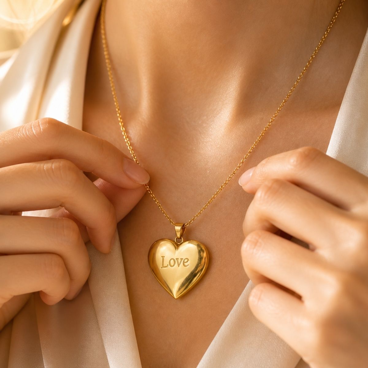 Love Heart Photo Necklace