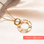 Round Pendant Name Necklace