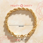 gold braided bracelet