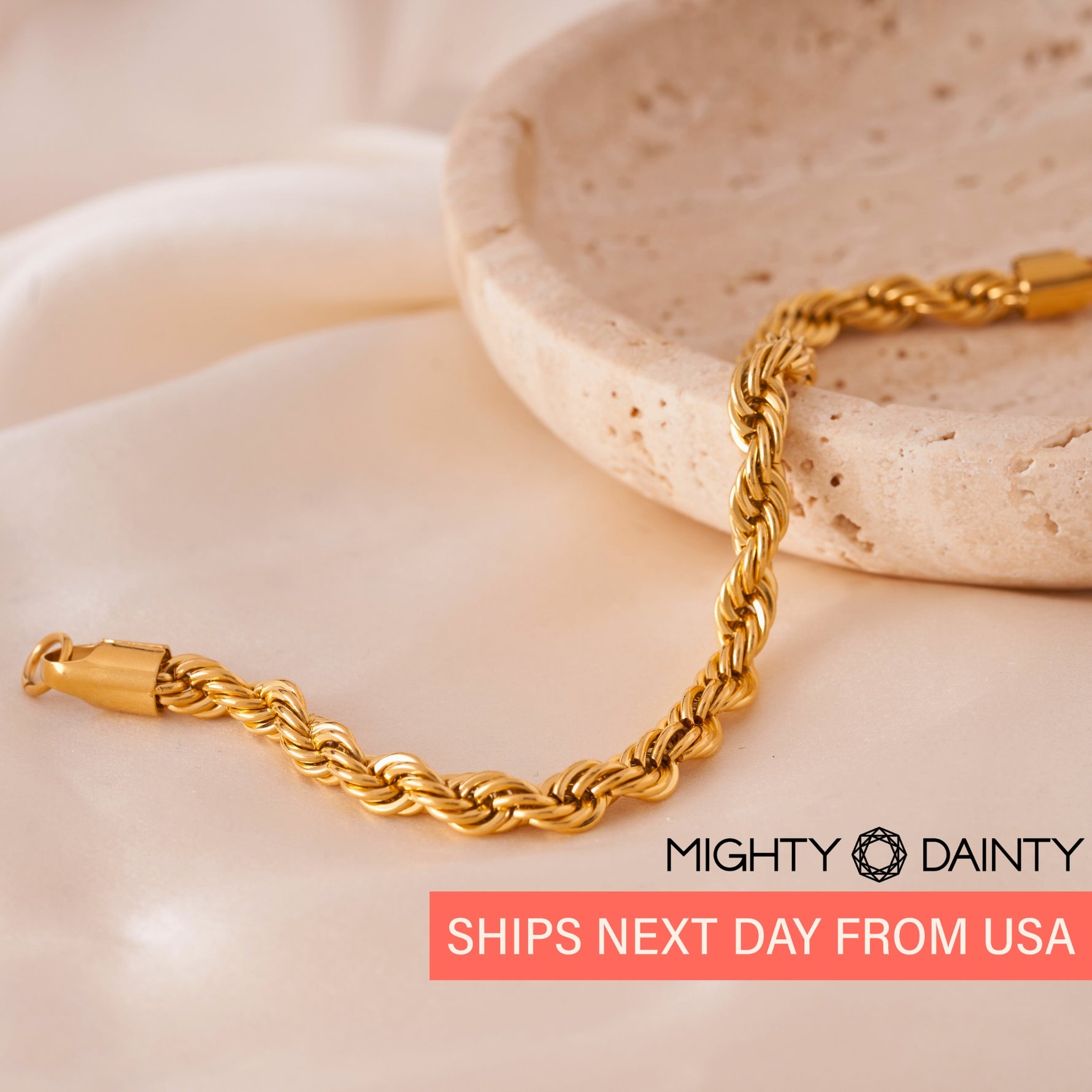 gold braided bracelet