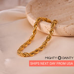 gold braided bracelet