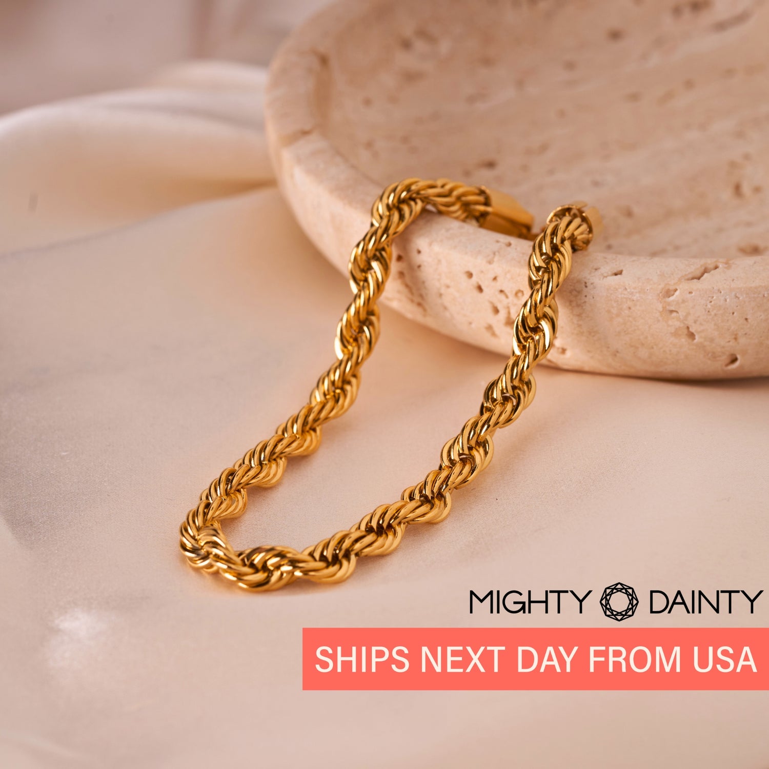 gold braided bracelet