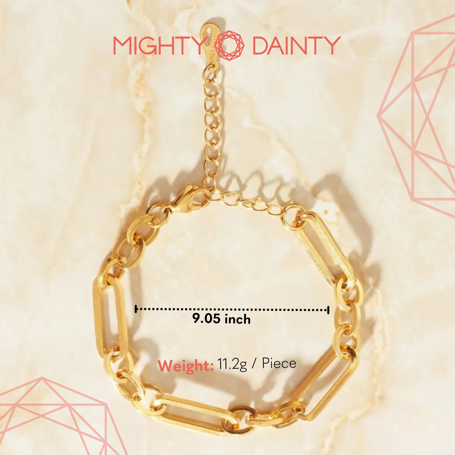 Paper Clip Gold Bracelet