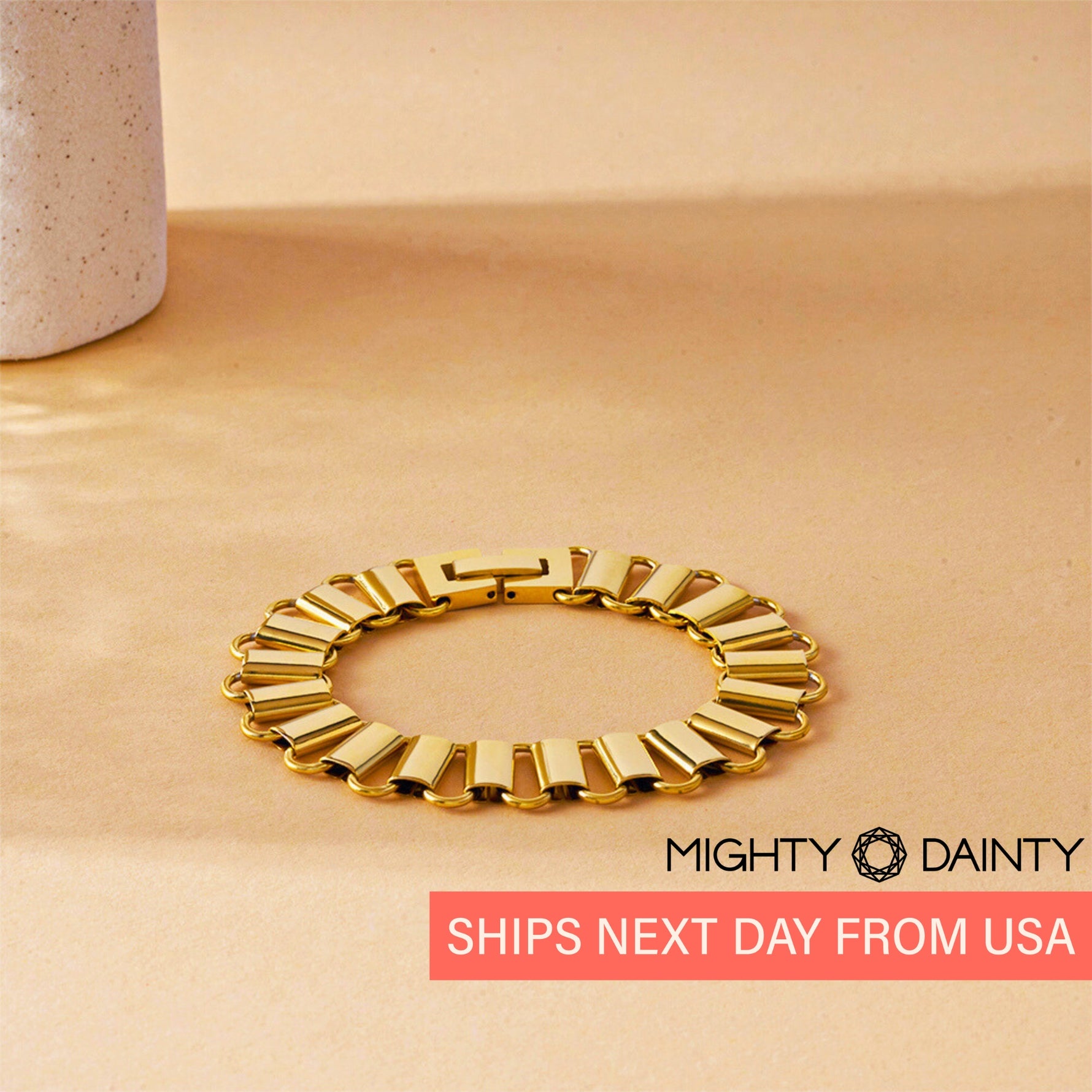 Retro Gold Link Bracelet