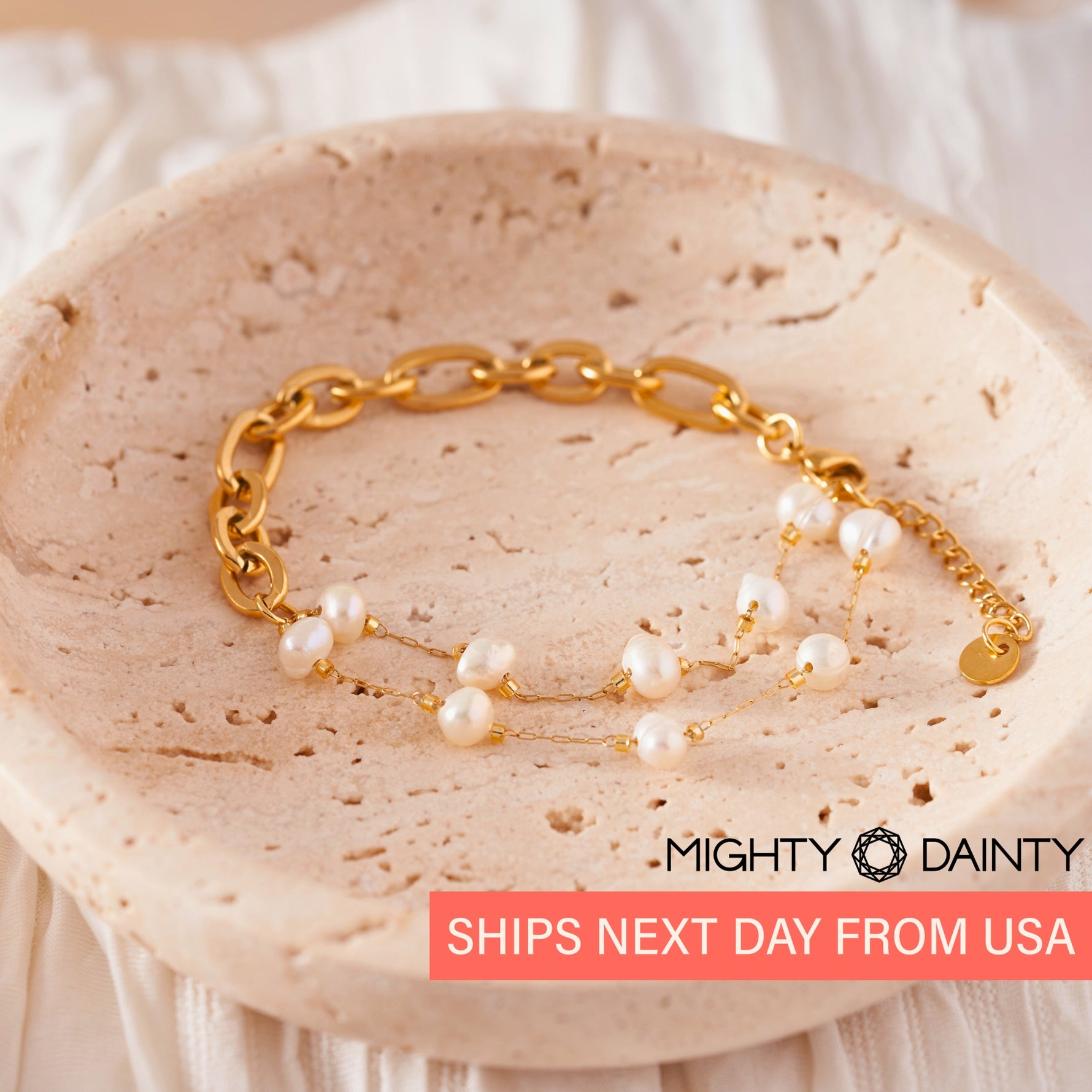 Pearl Chain Bracelet