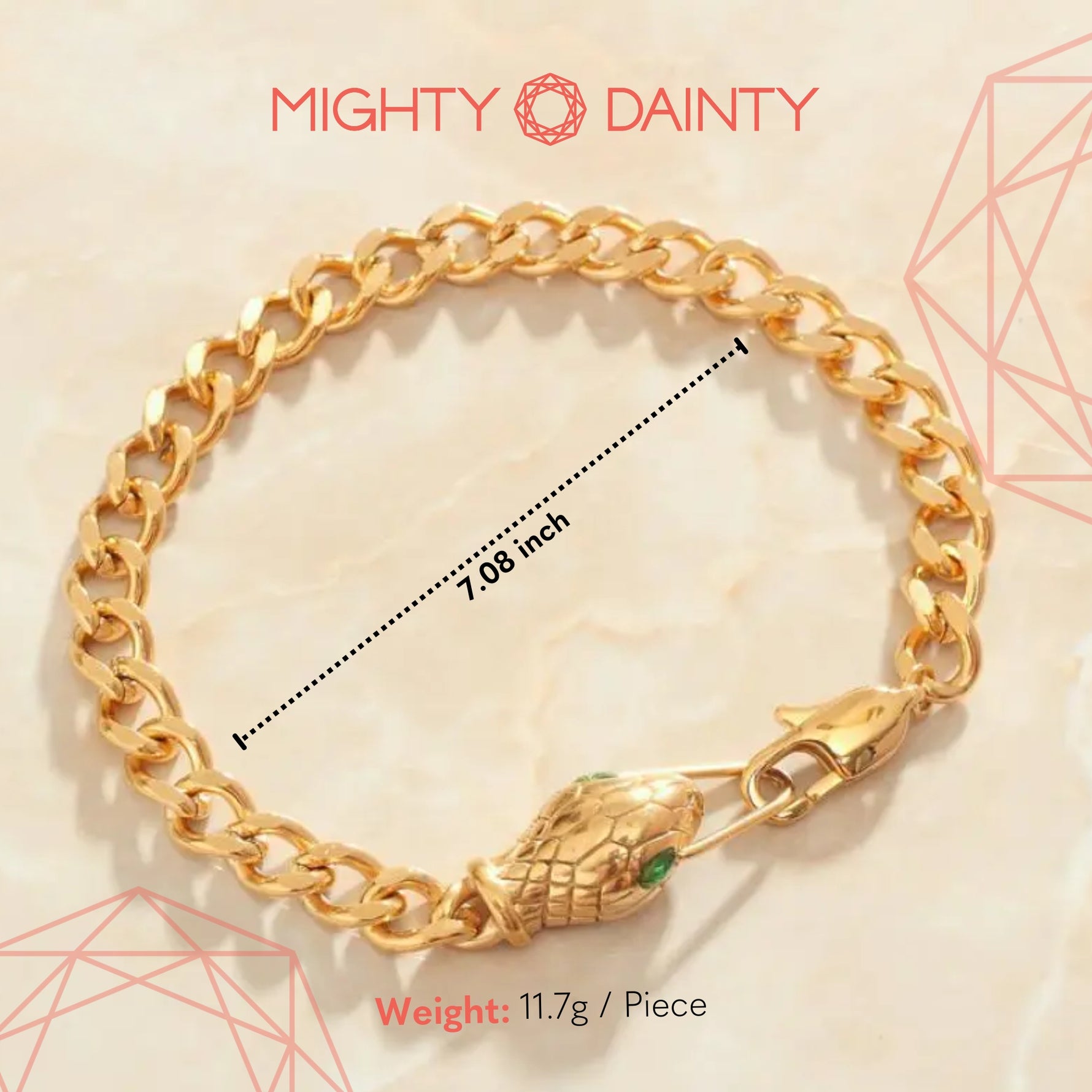 Gold Chain Snake Bracelet