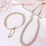 Rectangle Crystal Tennis Bracelet