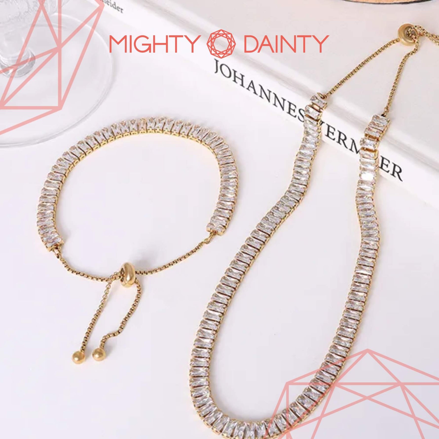 Rectangle Crystal Tennis Bracelet