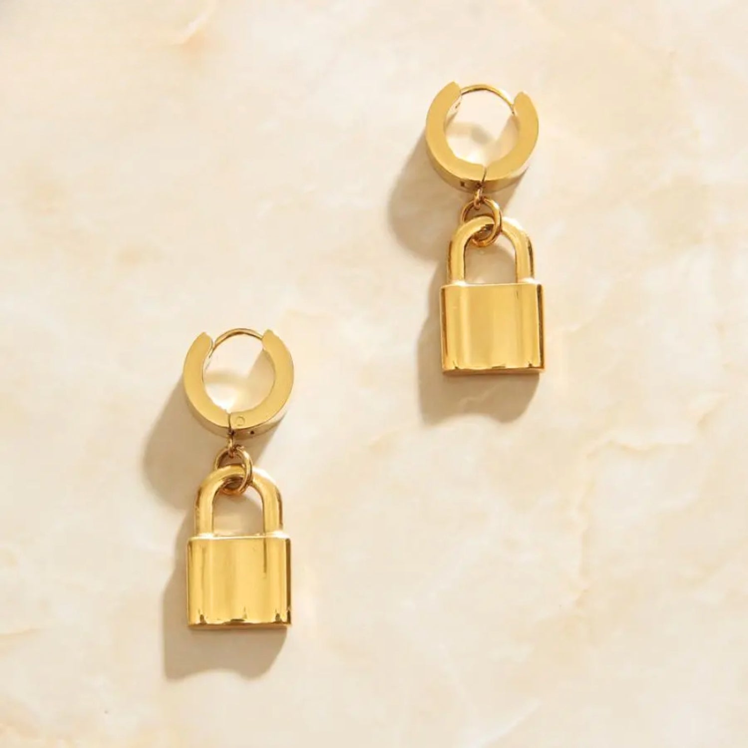 Padlock Drop Earrings