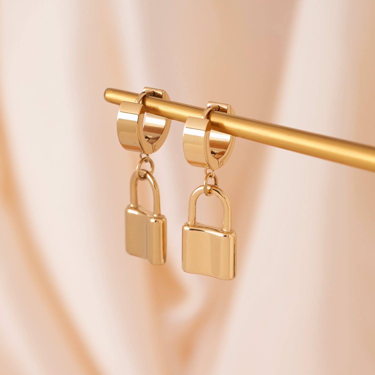 Padlock Drop Earrings