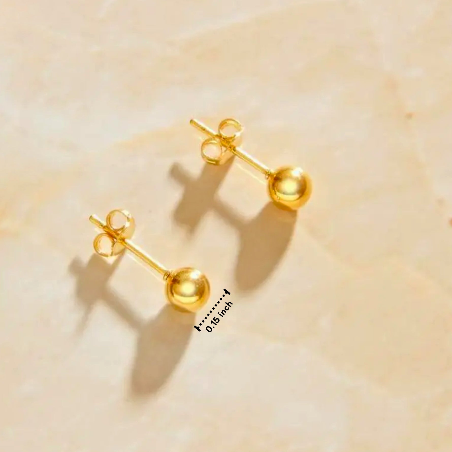gold ball stud earrings